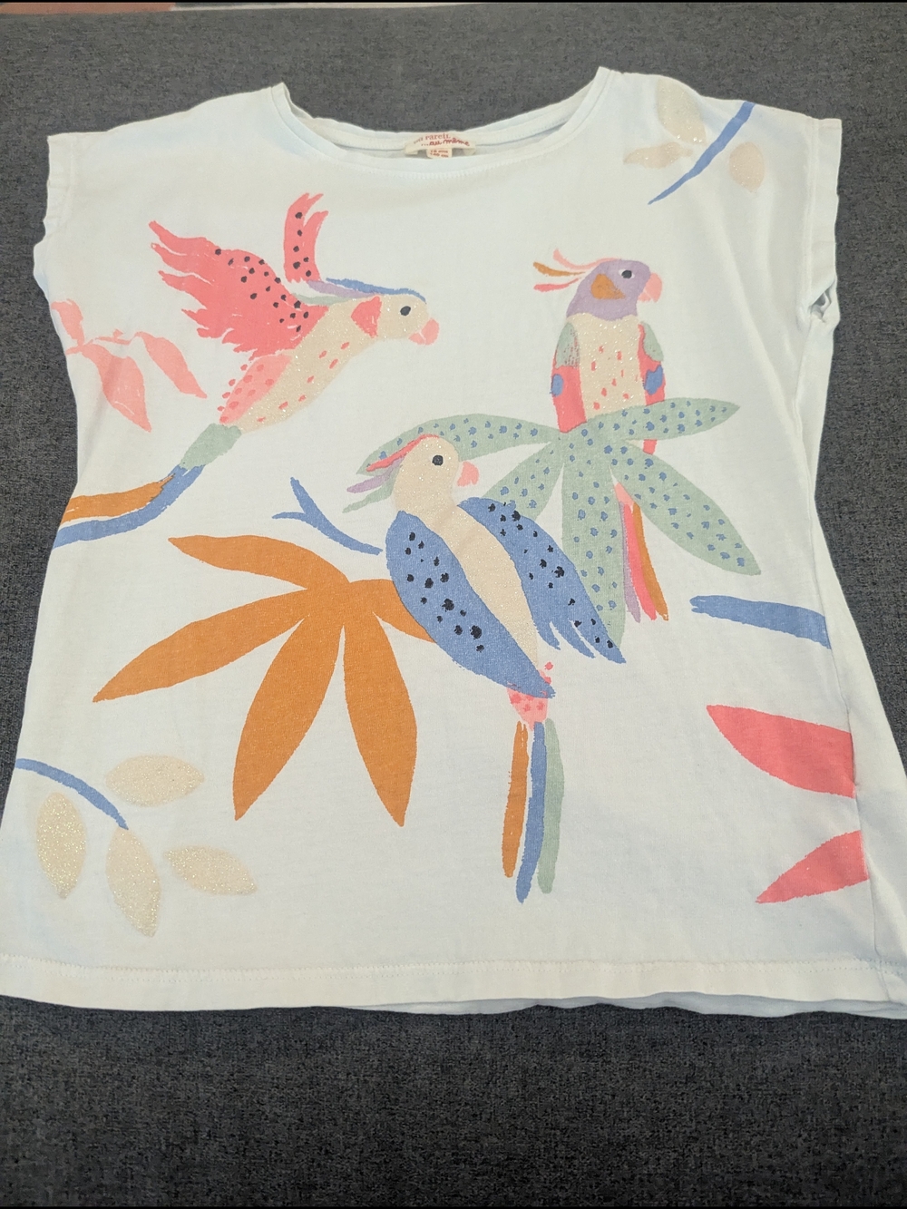 Du Pareil Au Meme Girls' Parrot Graphic Tee